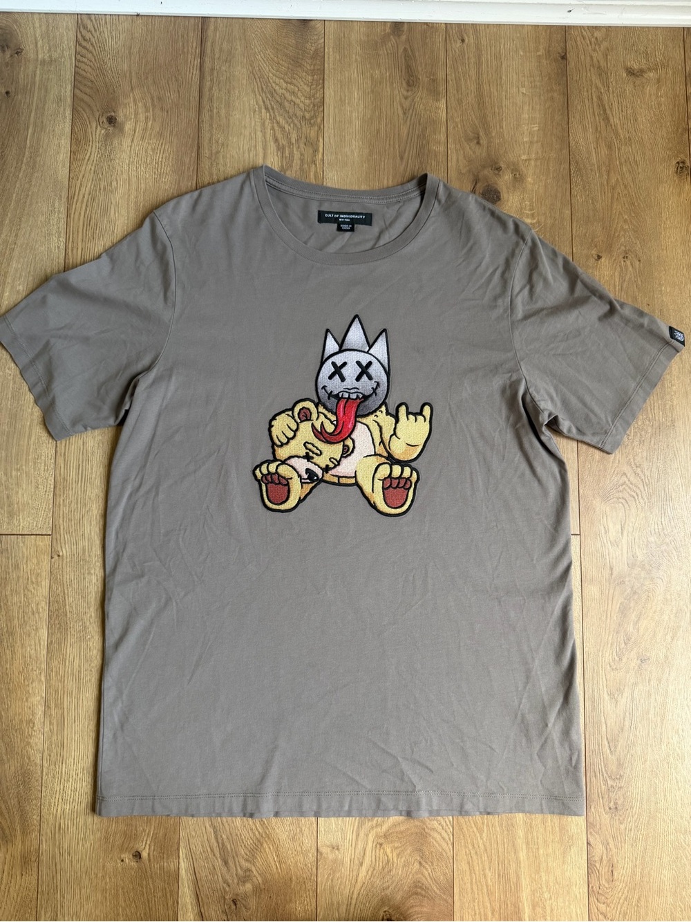 Cult Of Individuality Teddy Bear Short Sleeve Crew Neck Tee Men’s Size Large